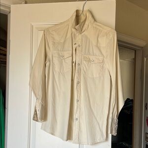 Kids Cream Button Down Shirt